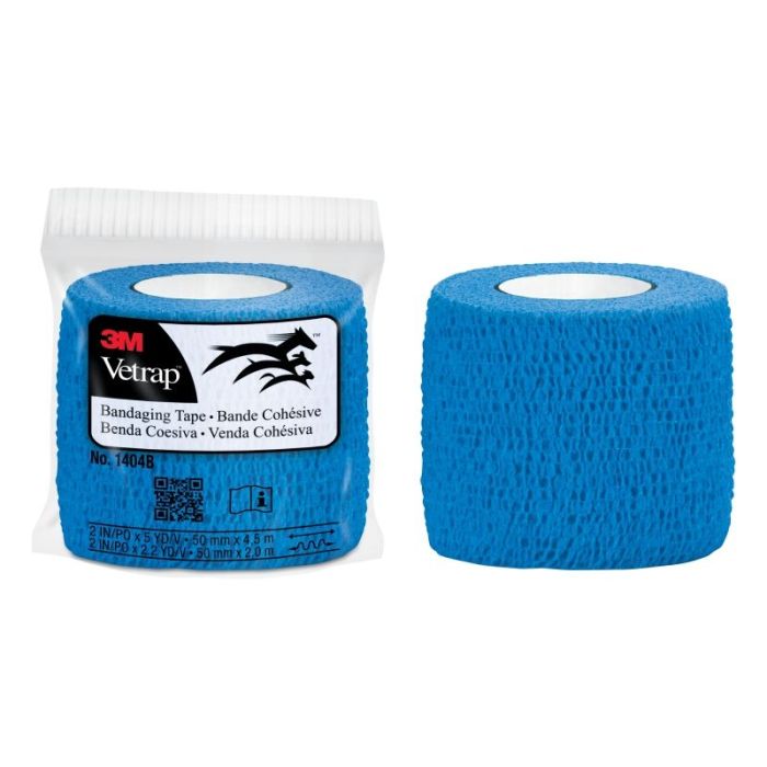3M Vetrap Venda Cohesiva - 5cm x 4.5m - Flexible - Transpirable - Autoadhesiva - Color Azul