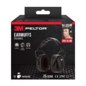 3M Orejeras Auditivas - SNR 30dB - Diadema Plegable - Ajustable - Color Negro