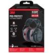 3M Worktunes Connect Orejeras Auditivas con Bluetooth - Microfono Integrado - SNR 3dB - Sonido de Alta Calidad - Ajustable - Color Negro/Rojo