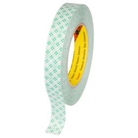 3M Cinta Adhesiva de Doble Cara 25mmx50m - Cinta de 260µm - Soporte de PVC de 38µm - Con Adhesivo 375 - Color Blanco