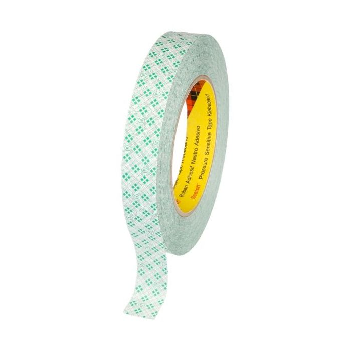 3M Cinta Adhesiva de Doble Cara 25mmx50m - Cinta de 260µm - Soporte de PVC de 38µm - Con Adhesivo 375 - Color Blanco