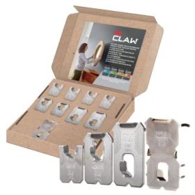3M Claw Pack de 9 Ganchos de Metal para Paredes de Yeso - Soporta hasta 30kg - Color Gris/Titanio