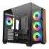 Abysm Danube Sava Nature 285B Black ARGB Caja Torre ATX, ITX, Micro ATX - Lateral y Frontal Cristal Templado - 3.5" y 2.5" - USB-A, USB-C y Audio - 4 Ventiladores ARGB Instalados - Soporta Refrigeracion Liquida