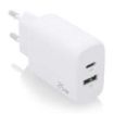 Aisens Cargador 25W - 1xUSB-C PD3.0 - 1xUSB-A QC3.0 - Color Blanco