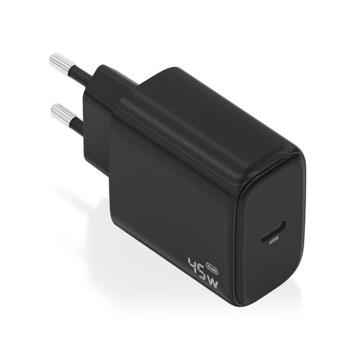 Aisens Cargador GAN 45W - USB-C PD3.0 QC4.0 - Color Negro