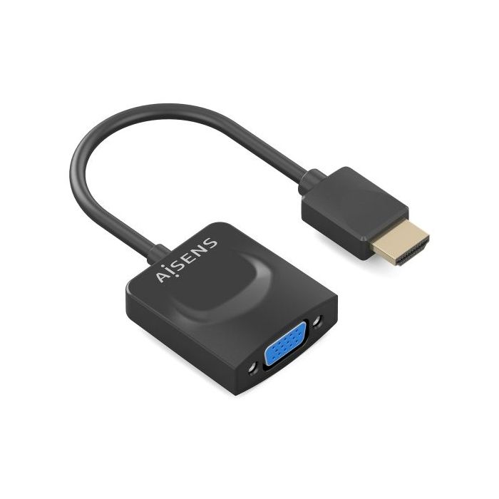 Aisens Conversor HDMI a SVGA - HDMI A/M - SVGA/H - 15cm - Color Negro