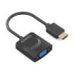 Aisens Conversor HDMI a SVGA - HDMI A/M - SVGA/H - 15cm - Color Negro