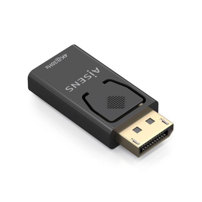 Aisens Conversor DisplayPort a HDMI - DP/M - HDMI/H - 4K30Hz - Color Negro