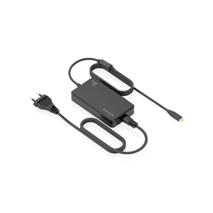 Aisens Cargador de Portatil GaN USB-C/PD 100W - Cable de 1.80m - Color Negro