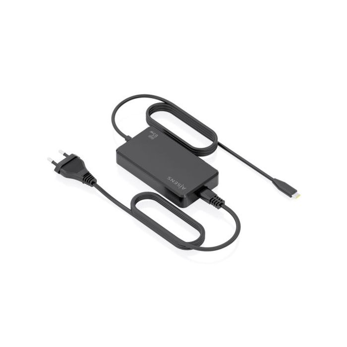 Aisens Cargador de Portatil GaN USB-C/PD 65W - Cable de 1.80m - Color Negro