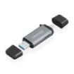 Aisens Lector de Tarjetas USB-A y USB-C 3.1 Gen1 - Compatible con SD, Micro SD, MMC, RS-MMC, MMC Micro - Color Gris