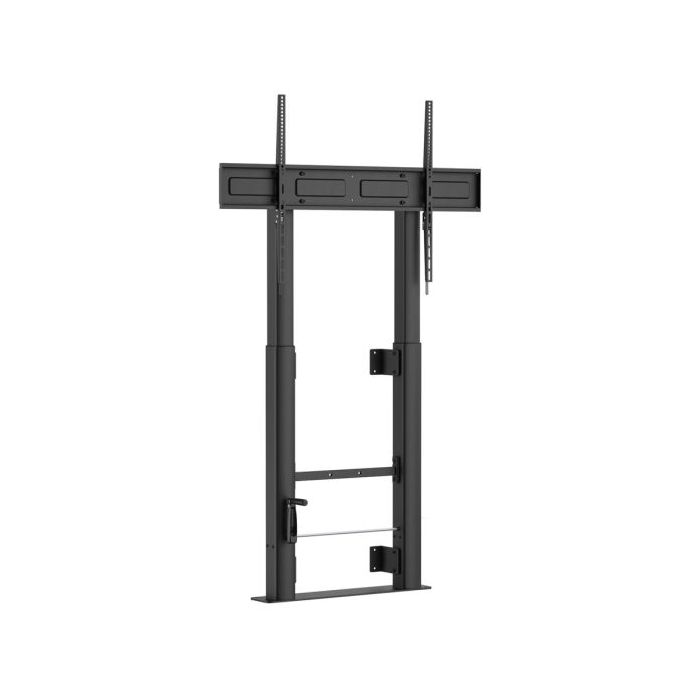 Aisens FWF100E-351  Soporte de Suelo para Pantallas Interactivas/TV de 60 a 100" - Fijacion a la Pared - Peso Max. 120kg - Altura Ajustable con Manivela - Color Negro