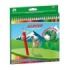 Alpino Pack con 24 Lapices de Colores Hexagonales Borrables - Mina de 3mm - Goma de Borrar del mismo Color - Resistente a la Rotura - Colores Surtidos