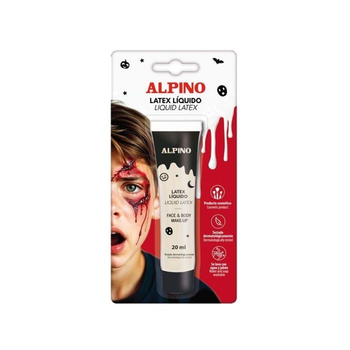 Alpino Bote de Latex Liquido 20ml - Al Secarse Queda con Textura de Goma - Seca en Minutos - Flexible -
