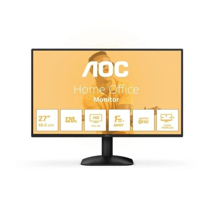 AOC 27B31H Monitor 27" LED IPS FullHD 120Hz - Respuesta 1ms - HDMI, VGA - VESA 100x100mm - Color Negro