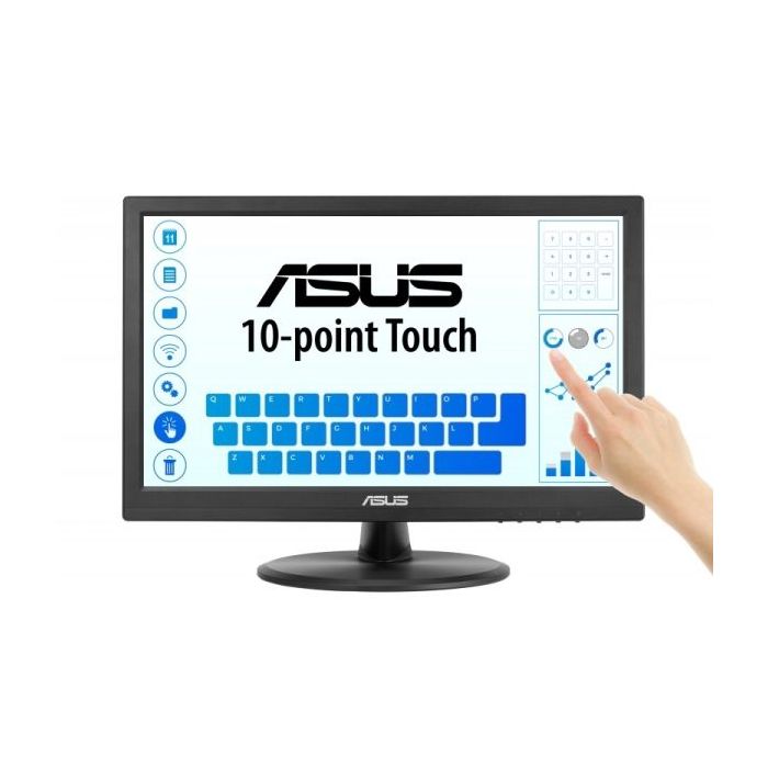 Asus VT169HE Monitor Tactil 15.6" LED IPS FullHD 60Hz - Capacidad Tactil 10 Puntos - Respuesta 5ms - 16:9 - HDMI, VGA - VESA 75x75mm