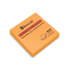 Bismark Bloc de 100 Notas Adhesivas 76x76mm - Color Naranja Neon