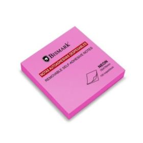 Bismark Bloc de 100 Notas Adhesivas 76x76mm - Color Magenta Neon