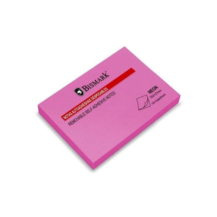 Bismark Bloc de 100 Notas Adhesivas 76x127mm - Color Magenta Neon
