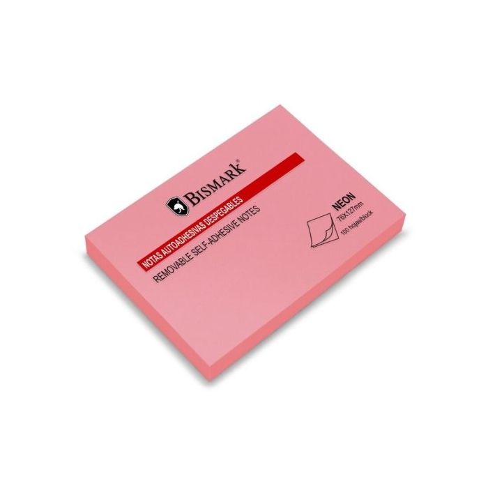 Bismark Bloc de 100 Notas Adhesivas 76x127mm - Color Rosa Neon