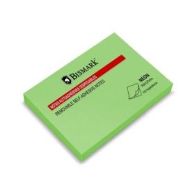 Bismark Bloc de 100 Notas Adhesivas 76x127mm - Color Verde Neon