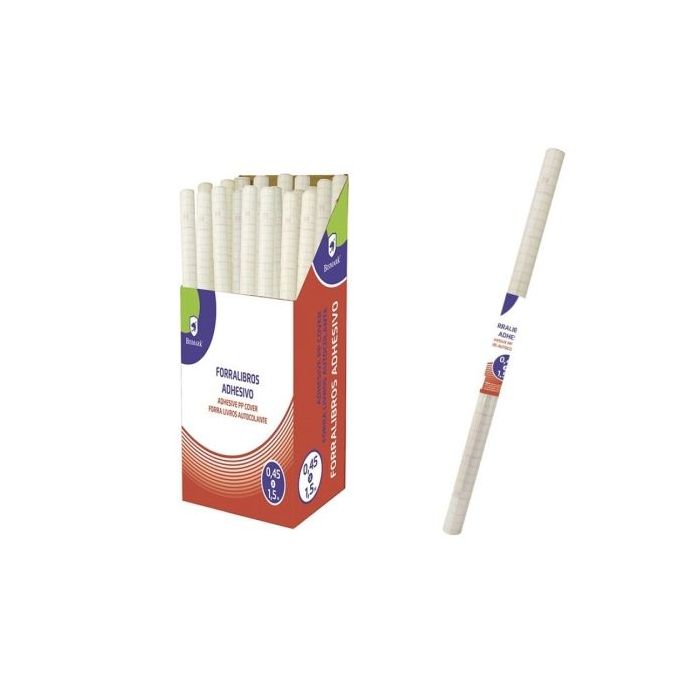 Bismark Rollo de Polipropileno 1.5x0.45m - Autoadhesivo - Cuadricula de Precision - Transparente