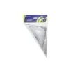 Bismark Pack de Escuadra 13cm y Cartabon 18cm - Fabricados en Plastico - Ideal para el Colegio - Transparentes