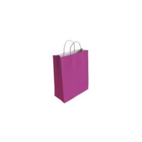 Bismark Bolsa de Papel Celulosa - Medidas 24x8x18cm - Color Fucsia