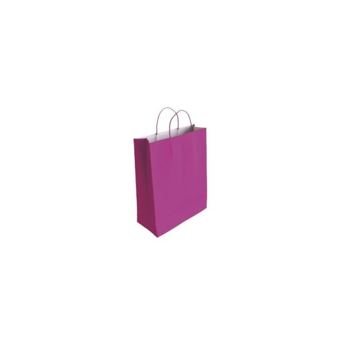 Bismark Bolsa de Papel Celulosa - Medidas 24x8x18cm - Color Fucsia