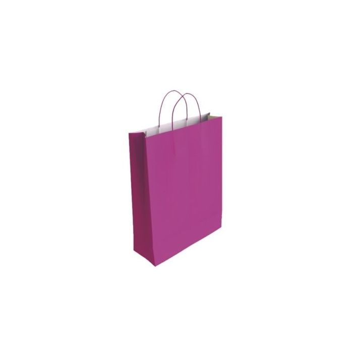 Bismark Bolsa de Papel Celulosa - Medidas 32x10x24cm - Color Fucsia