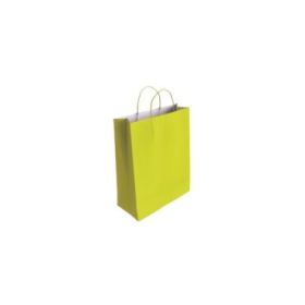 Bismark Bolsa de Papel Celulosa - Medidas 24x8x18cm - Color Pistacho