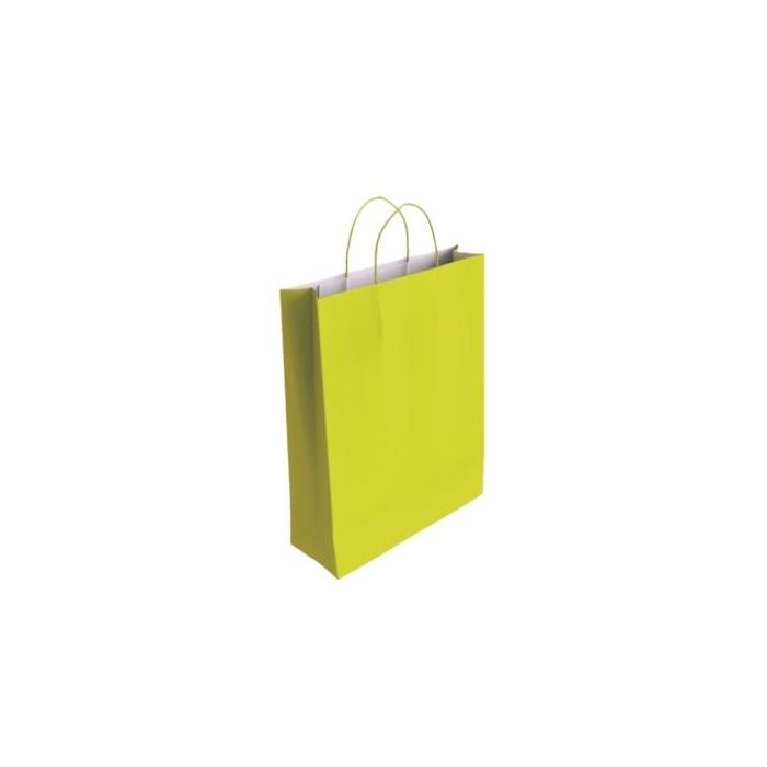 Bismark Bolsa de Papel Celulosa - Medidas 32x10x24cm - Color Pistacho