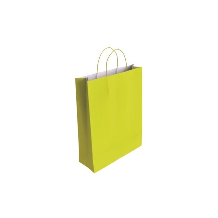 Bismark Bolsa de Papel Celulosa - Medidas 37x12x27cm - Color Pistacho