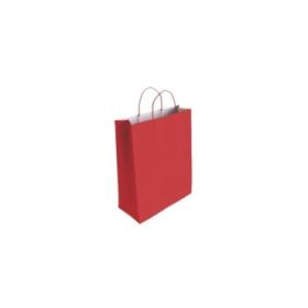 Bismark Bolsa de Papel Celulosa - Medidas 24x8x18cm - Color Rojo