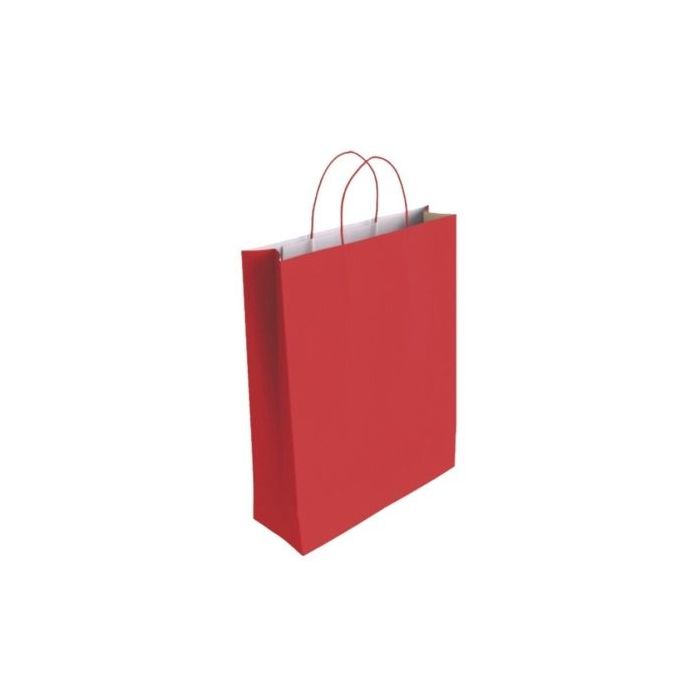 Bismark Bolsa de Papel Celulosa - Medidas 37x12x27cm - Color Rojo