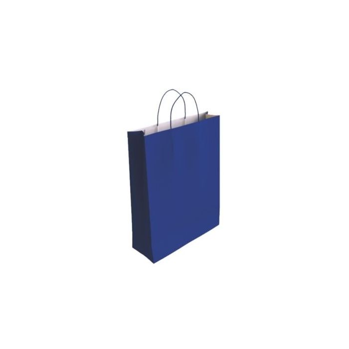 Bismark Bolsa de Papel Celulosa - Medidas 32x10x24cm - Color Azul