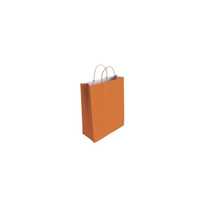 Bismark Bolsa de Papel Celulosa - Medidas 24x8x18cm - Color Naranja