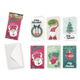 Bismark Pack con 6 Tarjetas de Felicitacion Navideña con Sobre