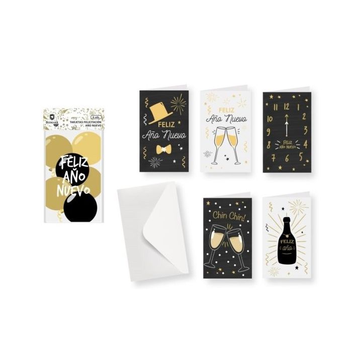 Bismark Pack con 6 Tarjetas de Felicitacion de Año Nuevo con Sobre