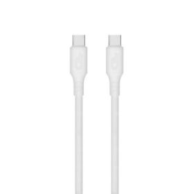 Blackbyte by Pedro Buerbaum Cable USB-C Macho a USB-C Macho de Silicona - Hasta 100W - 1 metro - 480Mbps - Compatible con Carga Rapida - Diametro 3mm - Color Blanco