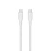 Blackbyte by Pedro Buerbaum Cable USB-C Macho a USB-C Macho de Silicona - Hasta 100W - 1 metro - 480Mbps - Compatible con Carga Rapida - Diametro 3mm - Color Blanco