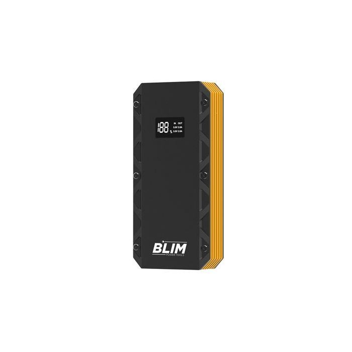 Blim BL0432 Arrancador de Baterias 3 en 1 - 8000mAh - Arranque 12V - Powerbank - Linterna - Proteccion Contra Cortocircuitos, Sobrecargas y Descargas - 1000 Ciclos de Vida Util - Color Negro