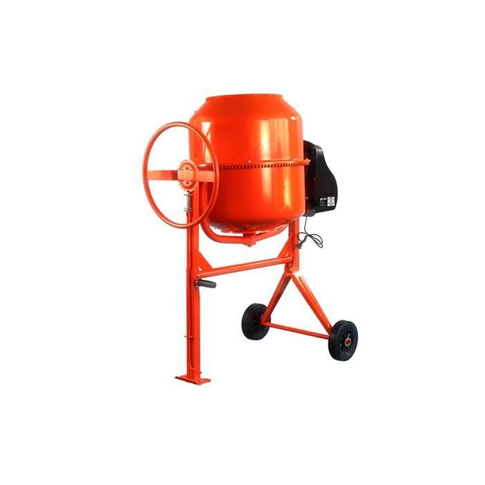 Blim Hormigonera de 140 Litros - Potencia 550W - Velocidad Mezclado 29rpm - Corona de Acero Fundido - 111x73x118cm - Color Naranja