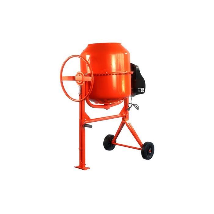 Blim Hormigonera de 200 Litros - Potencia 1000W - Velocidad Mezclado 28rpm - Tambor Reforzado - Corona de Acero Fundido - 116x73x121cm - Color Naranja