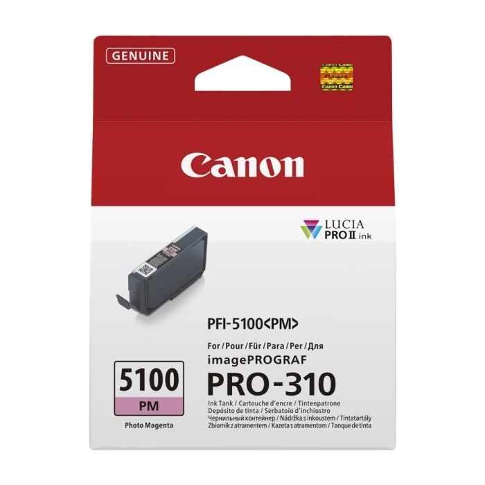 Canon PFI5100 Magenta Photo Cartucho de Tinta Original - PFI5100PM/6957C001