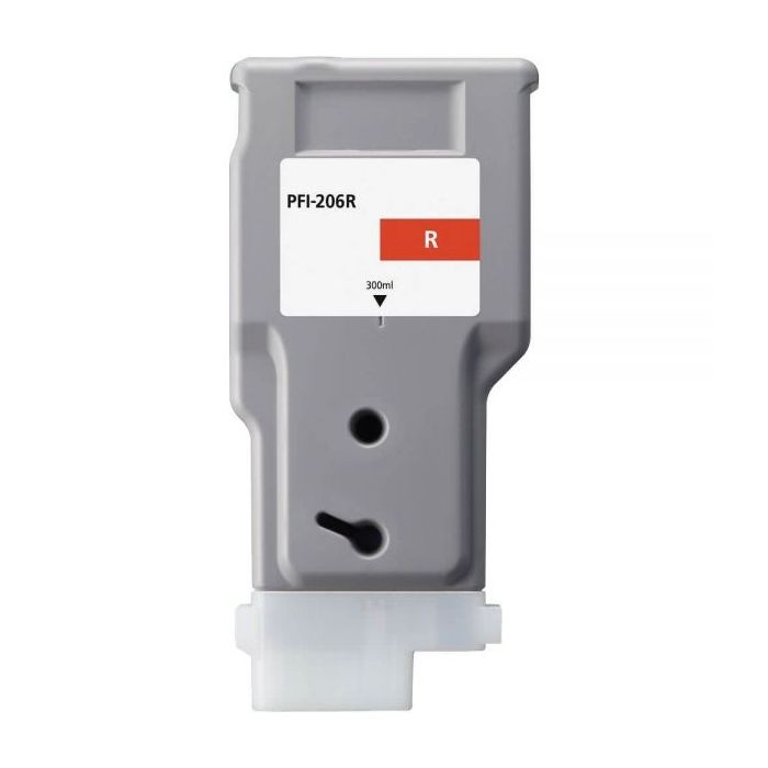 Canon PFI206 Rojo Cartucho de Tinta Pigmentada Generico - Reemplaza PFI206R/5309B001