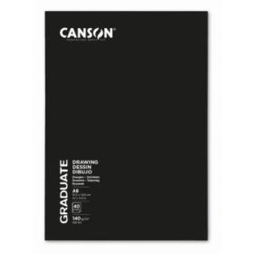 Canson Graduate Dibujo y Esbozo Cuaderno Grapado con 20 Hojas A6 - 140g - Grano Fino - Color Blanco