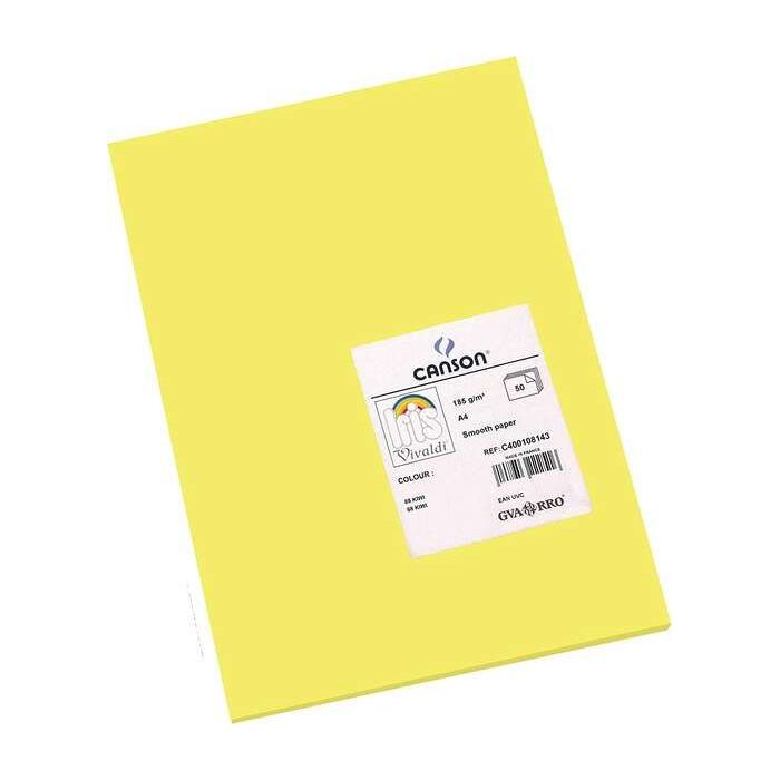 Canson Guarro Pack de 50 Cartulinas Iris A4 de 185g - 21x29.7cm - Color Kiwi