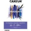Canson Graduate Mix Media Bloc Encolado de 20 Hojas A5 de 200g - Grano Fino - Color Blanco