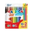 Carioca Joy Superlavables Pack de 12+2 Rotuladores - Punta 2.8mm Bloqueada - Capuchon Ventilado - Colores Surtidos